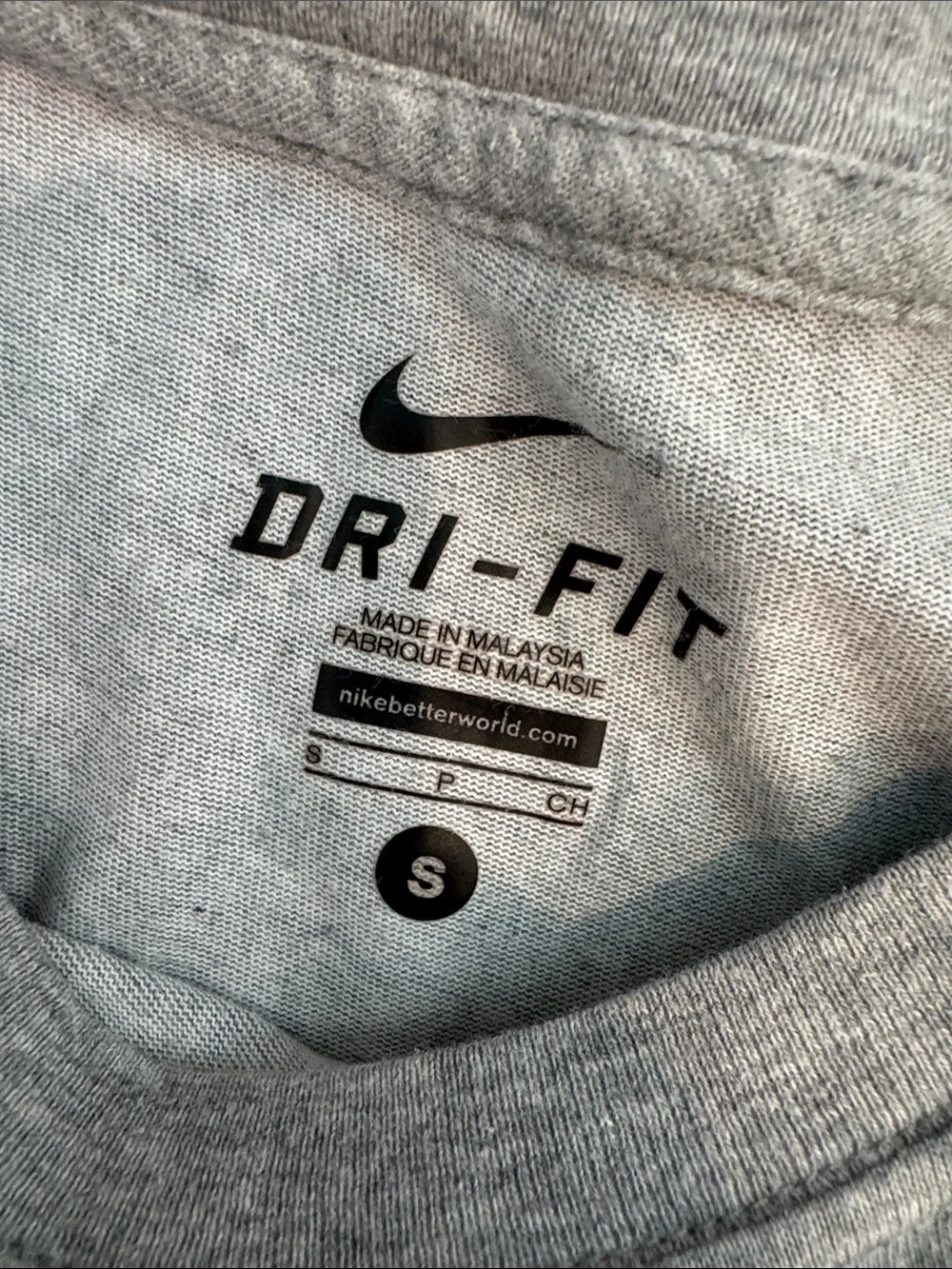 Nike Heather Gray Dri-FIT Short Sleeve Crew Tee
